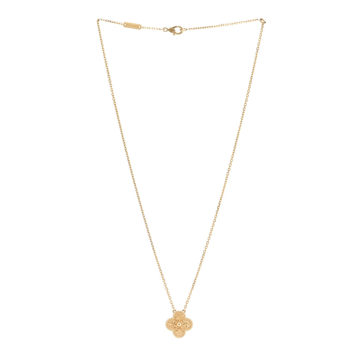 18K Yellow Gold Vintage Alhambra Pendant Necklace