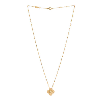 Van Cleef & Arpels 18K Yellow Gold Vintage Alhambra Pendant Necklace 3 of 5