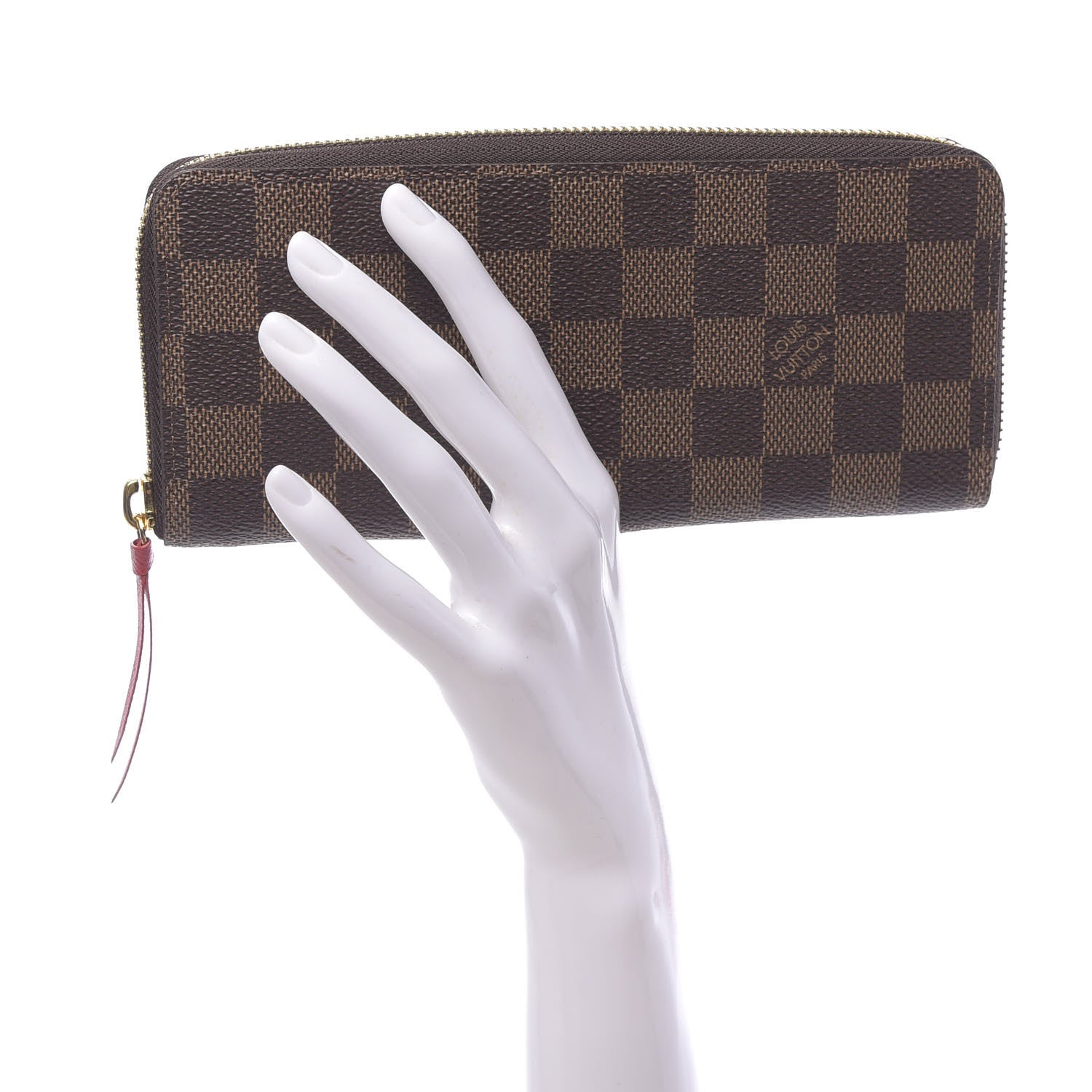 Louis Vuitton Damier Ebene Clemence Wallet Cherry 2 of 6