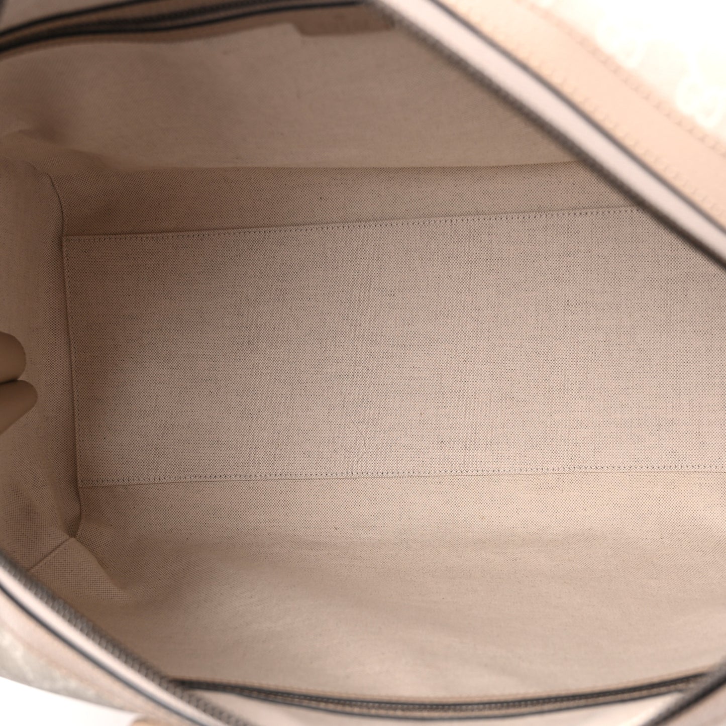 GG Supreme Monogram Textured Dollar Calfskin Web Medium Savoy Duffle Bag Beige Mystic White Oatmeal
