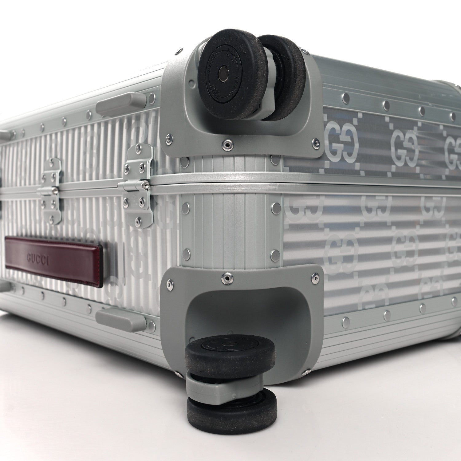 Gucci Aluminum GG Monogram Porter Cabin Plus Trolley Rosso 9 of 10