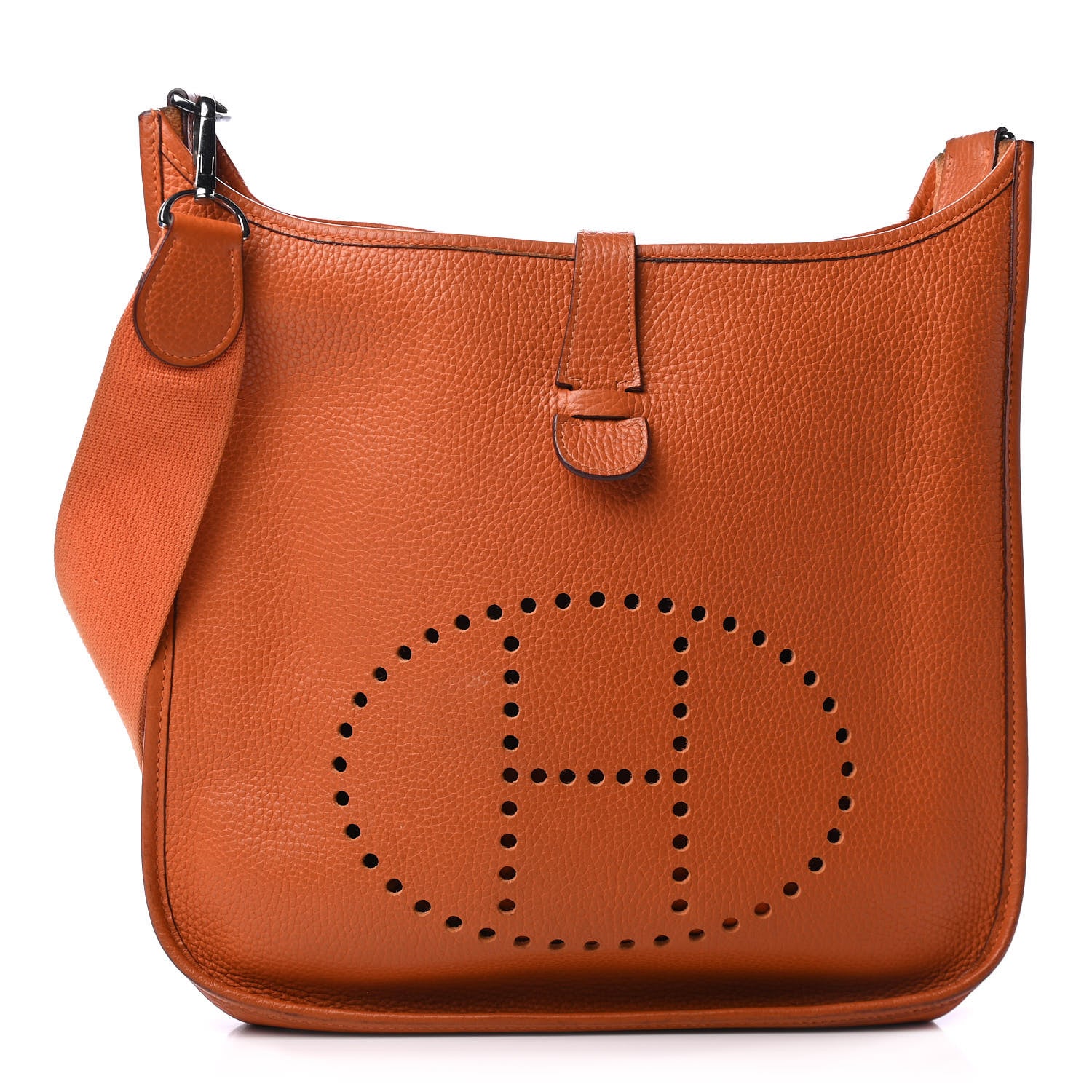 Hermes Taurillon Clemence Evelyne II GM Orange 1 of 4