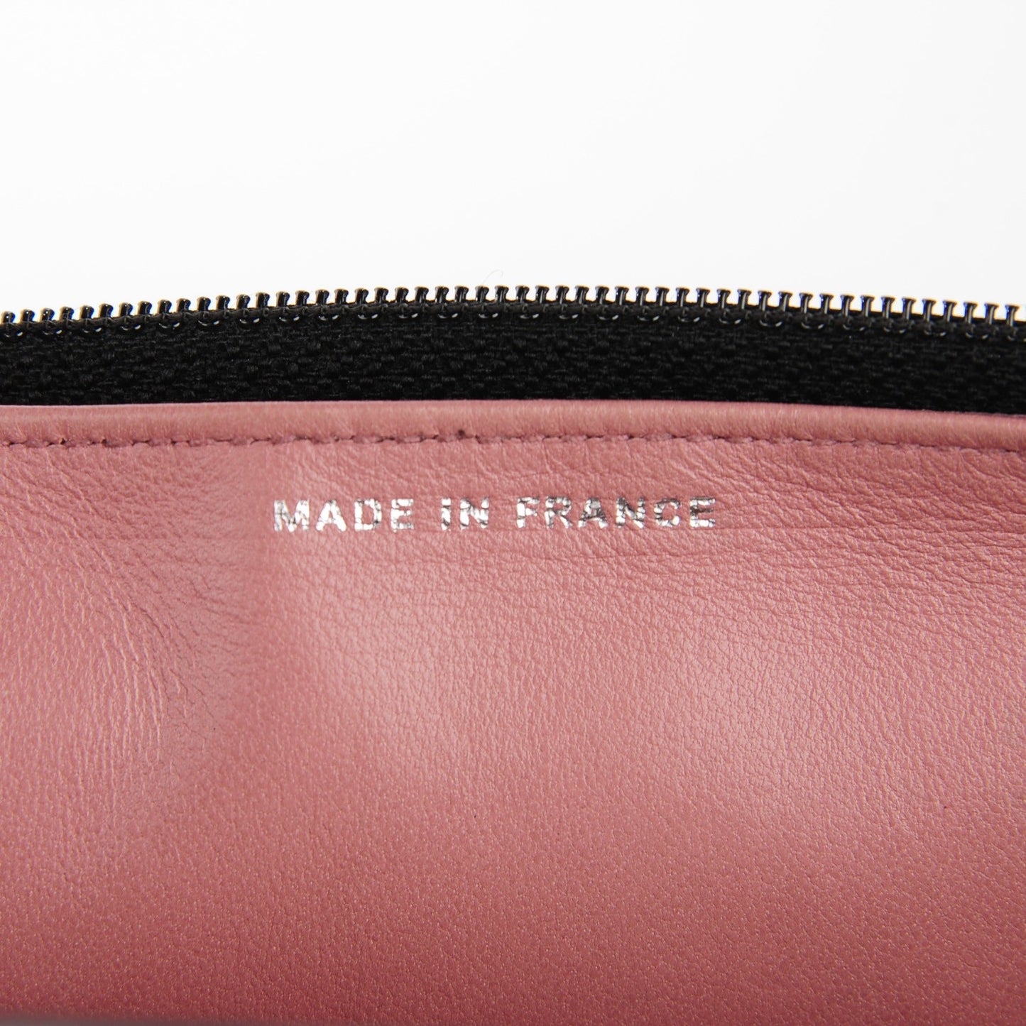 Lambskin Camellia Wallet on Chain WOC Black