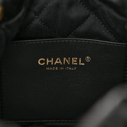 Chanel Shiny Crumpled Calfskin Quilted Pearl Mini Chanel 22 Black 6 of 10