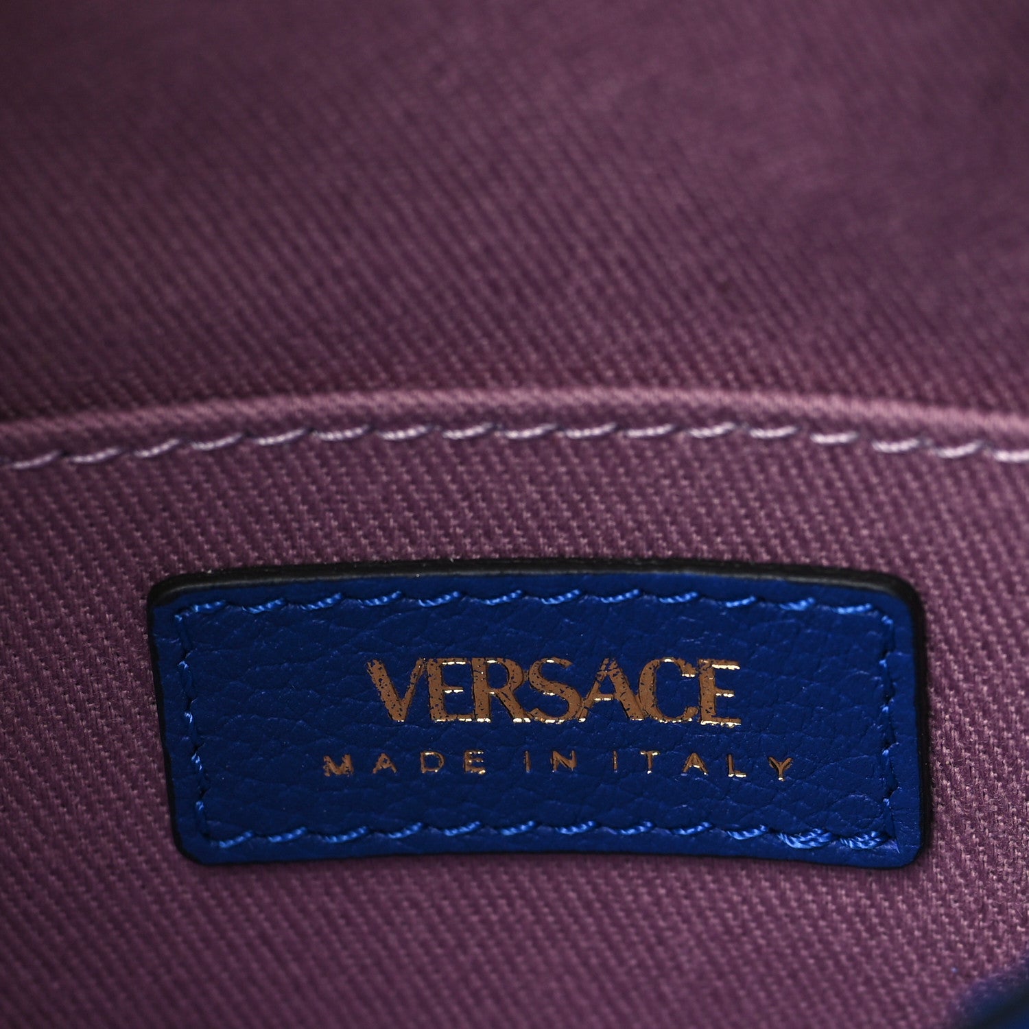 Versace Calfskin La Medusa Round Camera Bag Blue 6 of 6