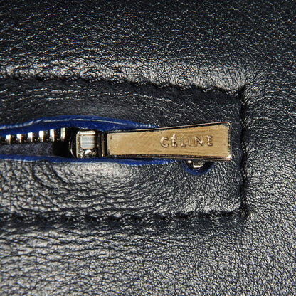 Celine Calfskin Suede Tri-Color Diamond Clutch Red 3 of 11