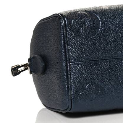 Louis Vuitton Metallic Empreinte Monogram Giant Speedy Bandouliere 20 Navy Nacre 9 of 11