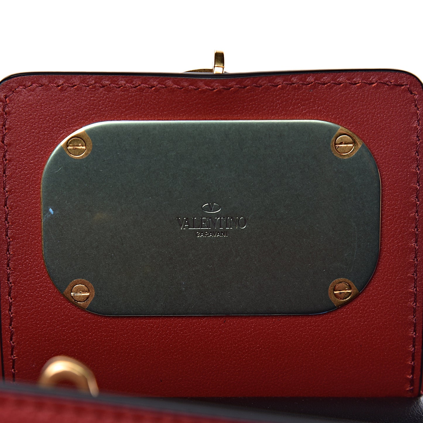 Grainy Calfskin VLogo Escape Hobo Bag Rosso Valentino
