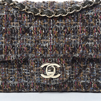 Chanel Tweed Quilted Mini Rectangular Flap Beige 10 of 10