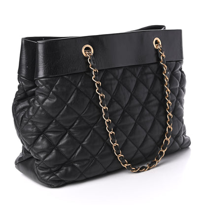 Chanel Calfskin Quilted Large Soft Elegance Tote Black 3 of 10