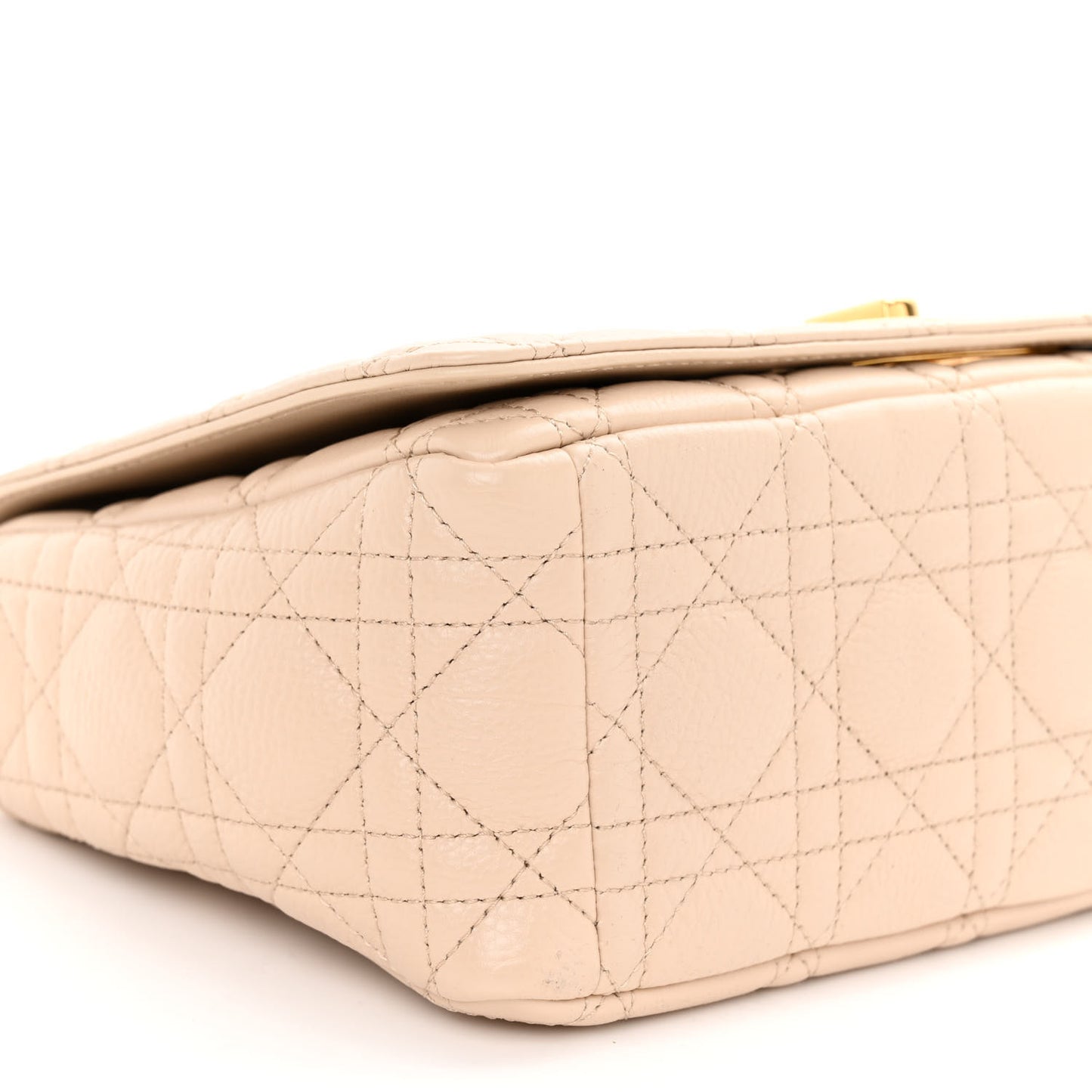 Supple Calfskin Cannage Medium Caro Bag Beige
