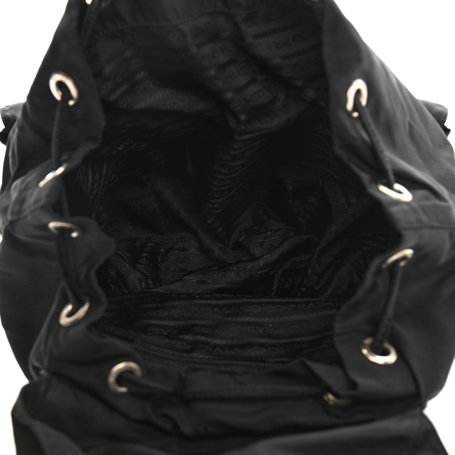 Prada Tessuto Nylon Saffiano Medium Backpack Black 4 of 20
