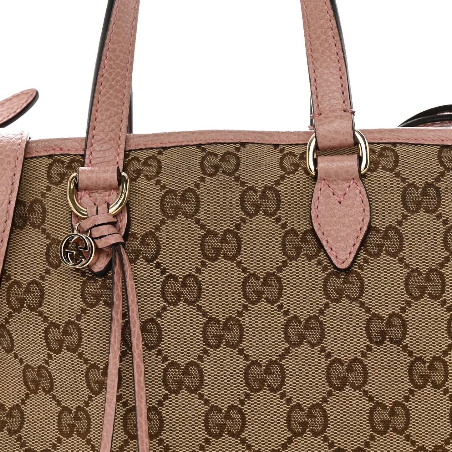 Monogram Small Bree Tote Beige Soft Pink