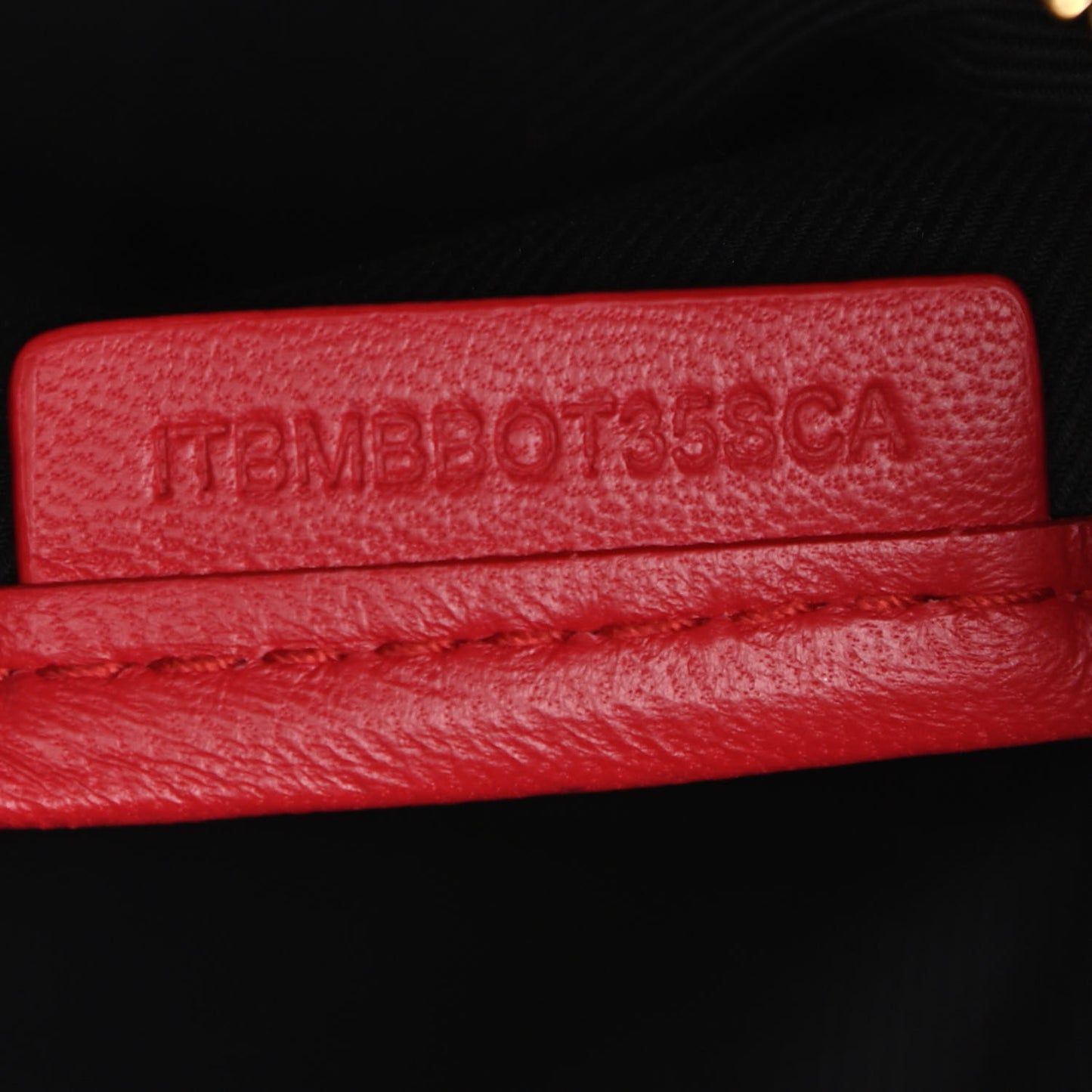 Lambskin Quilted Camera Bag Bright Red