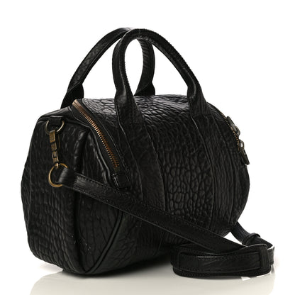 Alexander Wang Pebbled Lambskin Rockie Black Pale Gold Hardware 3 of 10