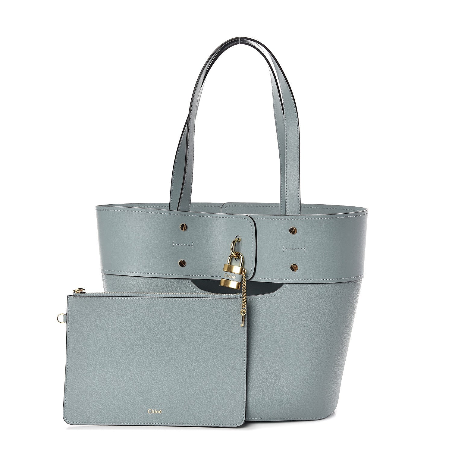 Chloe Smooth Grained Calfskin Medium Aby Tote Faded Blue 1 of 9