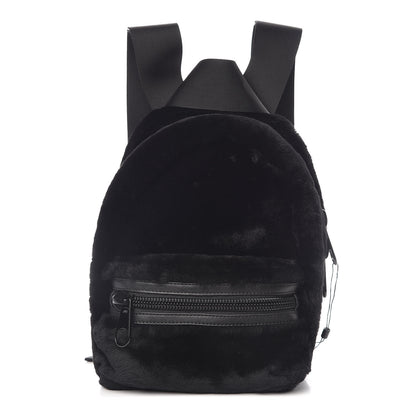 Alexander Wang Shearling Rubberized Lambskin Backpack Black 1 of 10