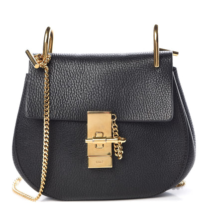 Chloe Grained Lambskin Mini Drew Shoulder Bag Black 1 of 11
