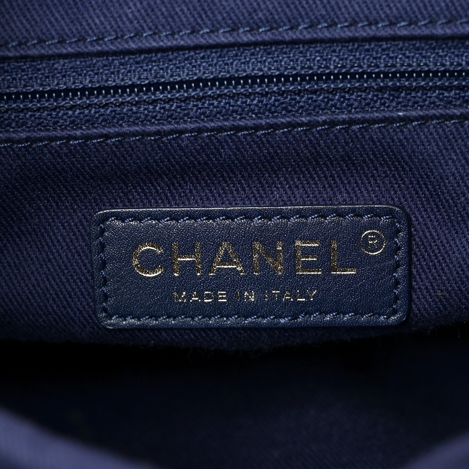 Chanel Aged Calfskin Quilted Medium Coco Handle Shopping Tote Navy 6 of 10