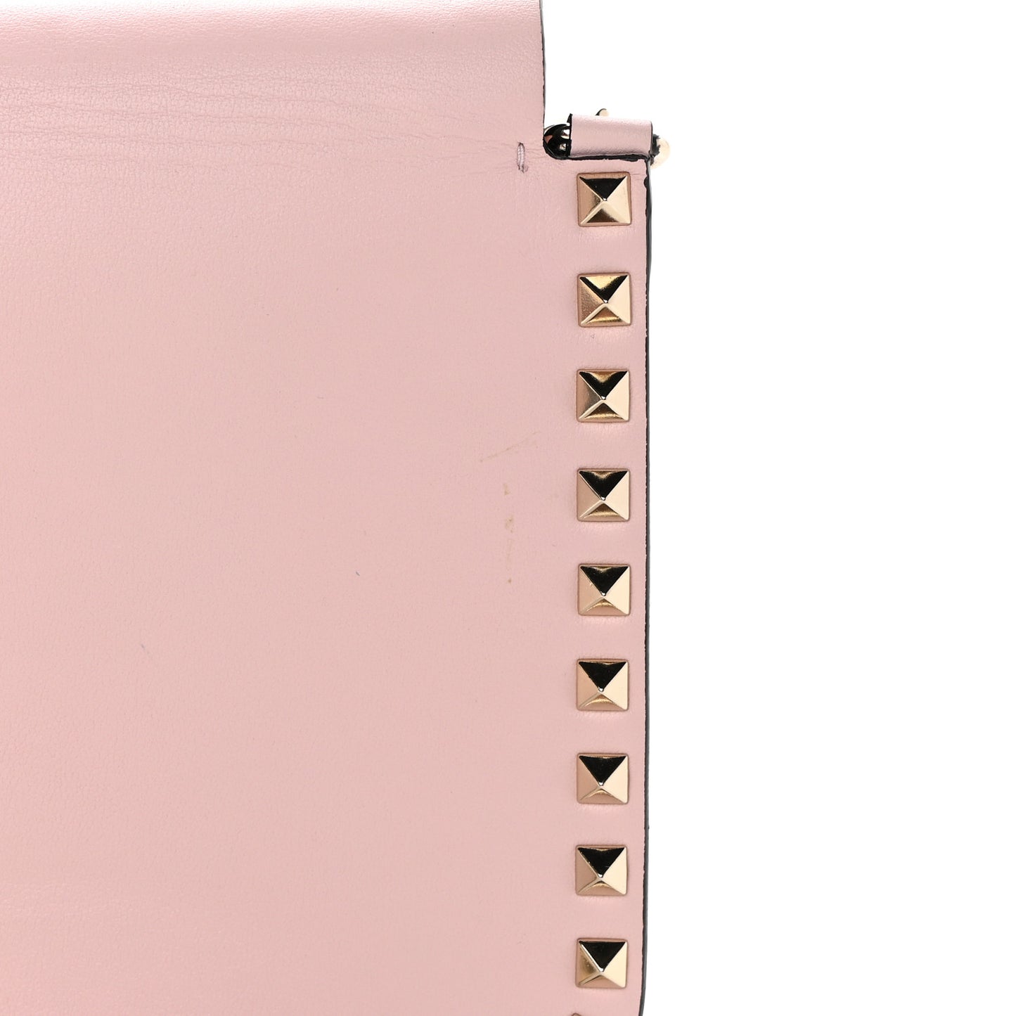 Vitello Rockstud Side Slip Crossbody Pink