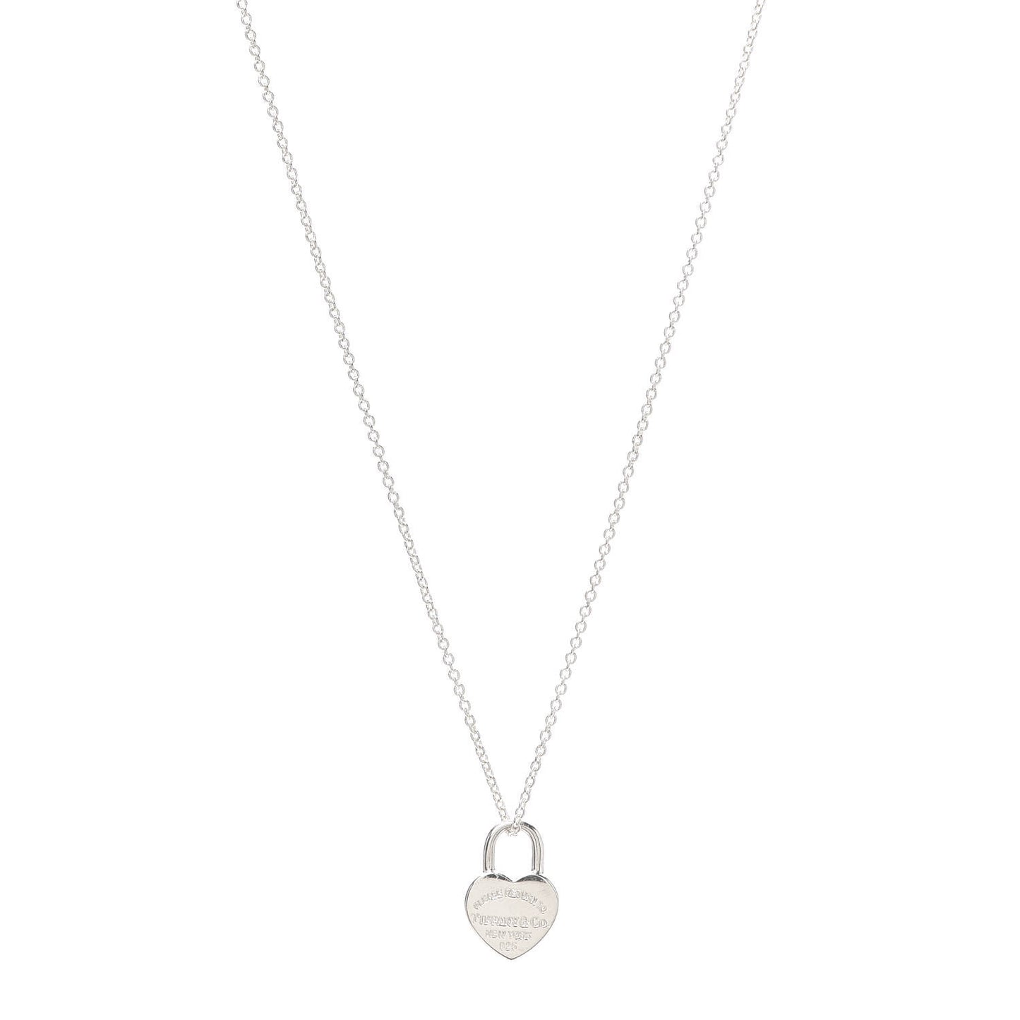 Sterling Silver Return to Tiffany Heart Lock Pendant Necklace
