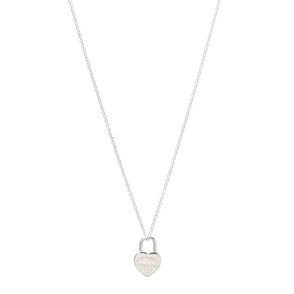Tiffany Sterling Silver Return to Tiffany Heart Lock Pendant Necklace 1 of 6