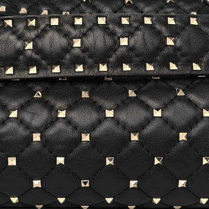 Valentino Garavani Lambskin Rockstud Spike Duffle Bag Black 7 of 11