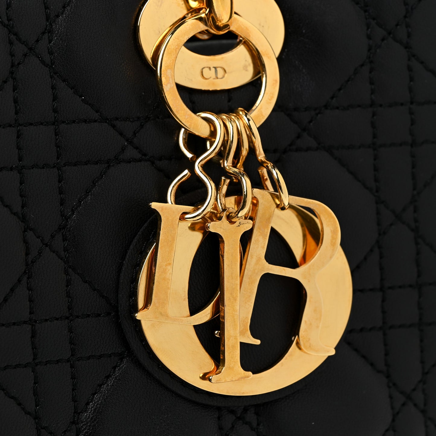 Lambskin Cannage Medium Lady Dior Black