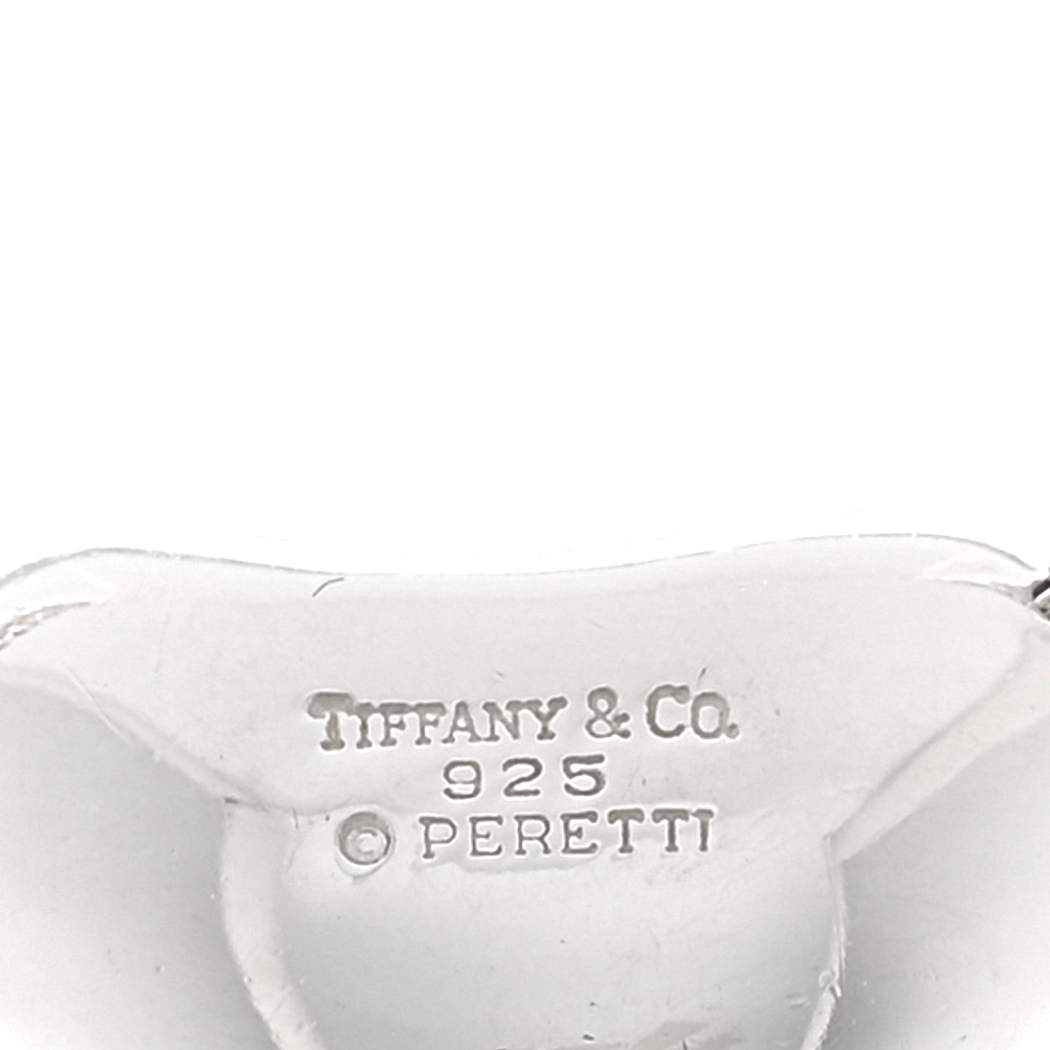 Tiffany Sterling Silver 19mm Elsa Peretti Bean Pendant Necklace 5 of 5