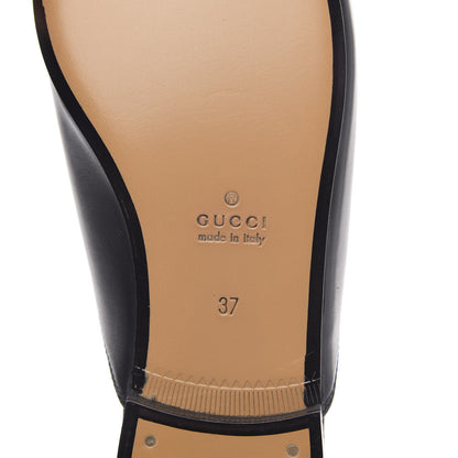 Gucci Calfskin Flower Embroidered Princetown Slippers 37 Black 8 of 11
