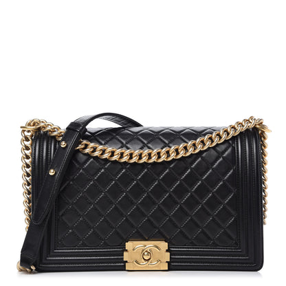 Chanel Lambskin Quilted New Medium Boy Flap Black 1 of 10