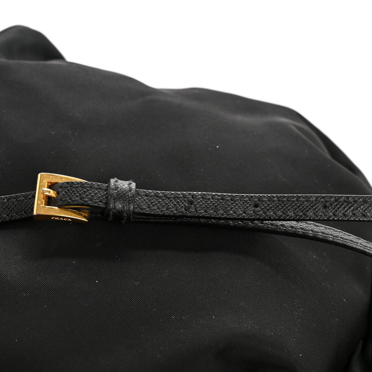 Prada Saffiano Tessuto Nylon Mini Bucket Crossbody Bag Black 13 of 13