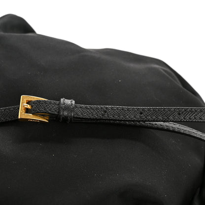 Prada Saffiano Tessuto Nylon Mini Bucket Crossbody Bag Black 13 of 13