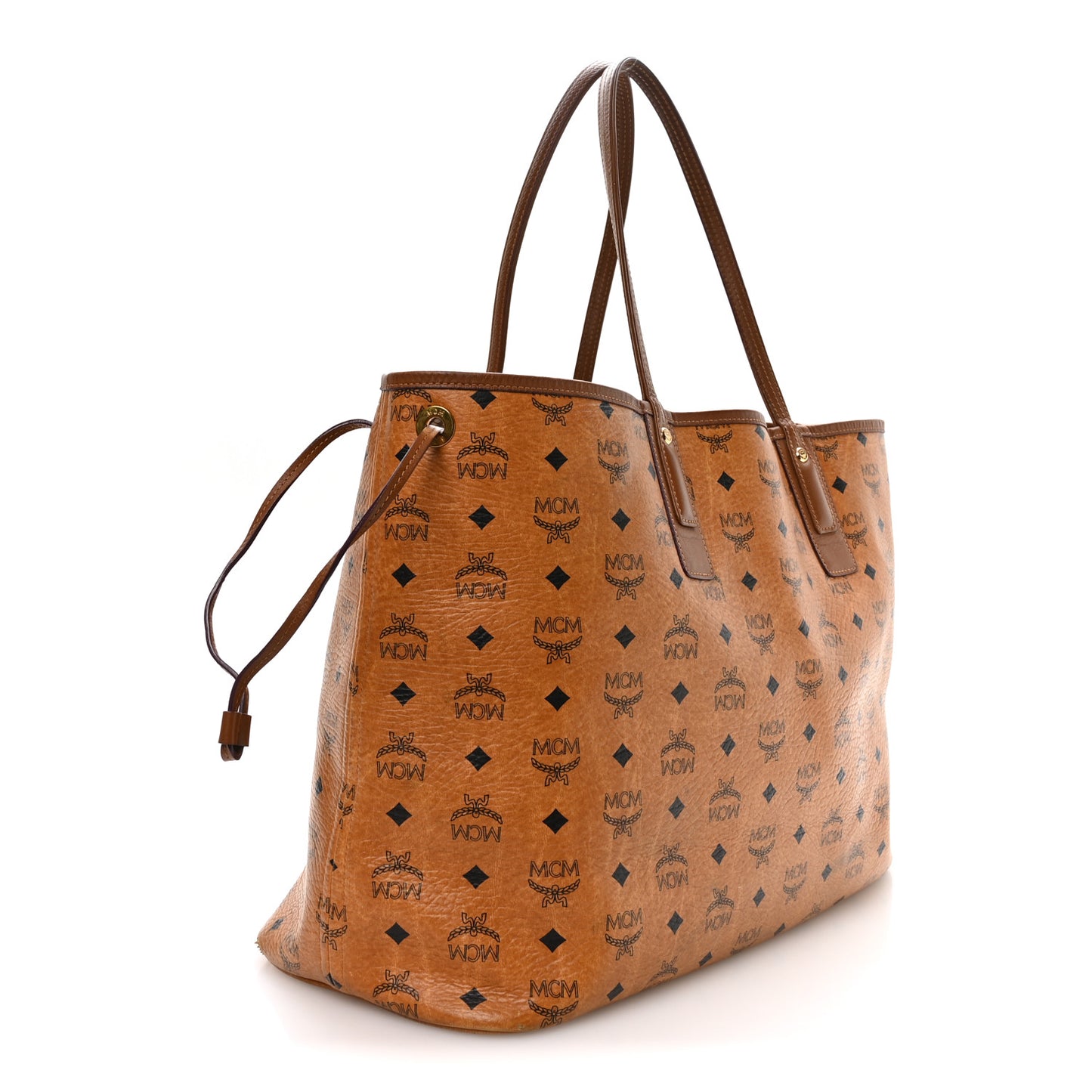 Visetos Large Liz Reversible Shopper Tote Cognac