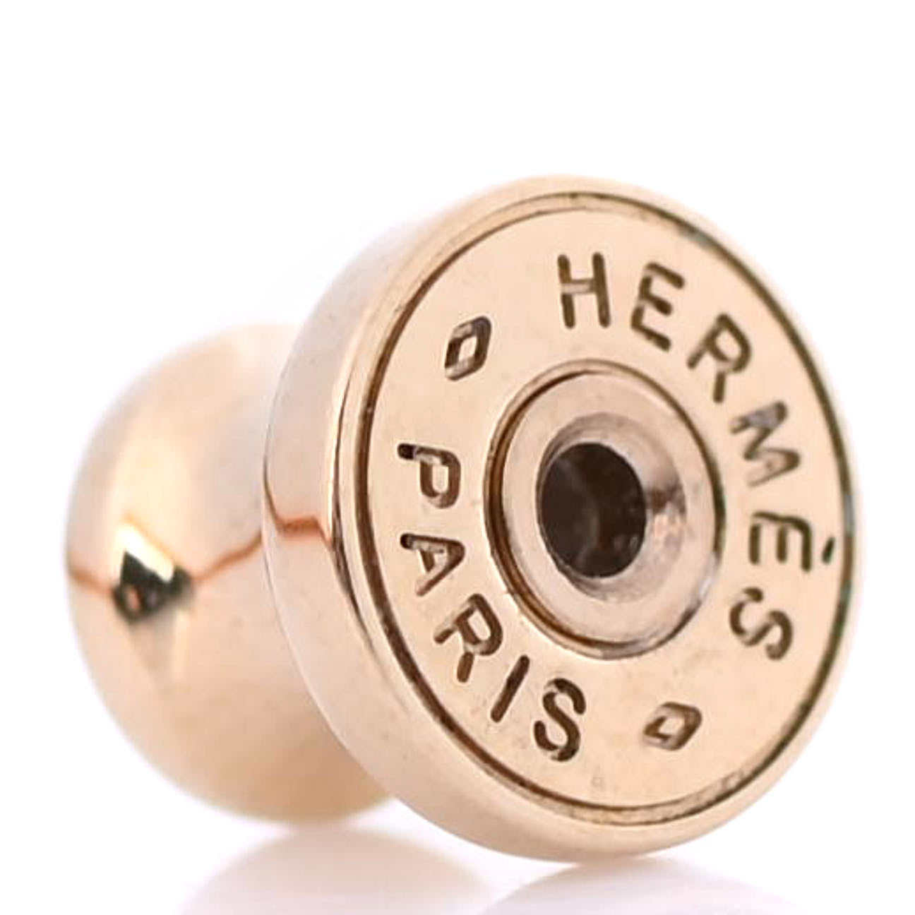 Hermes Permabrass Buffalo Horn Wood Amulette Kelly Bag Earrings 4 of 4