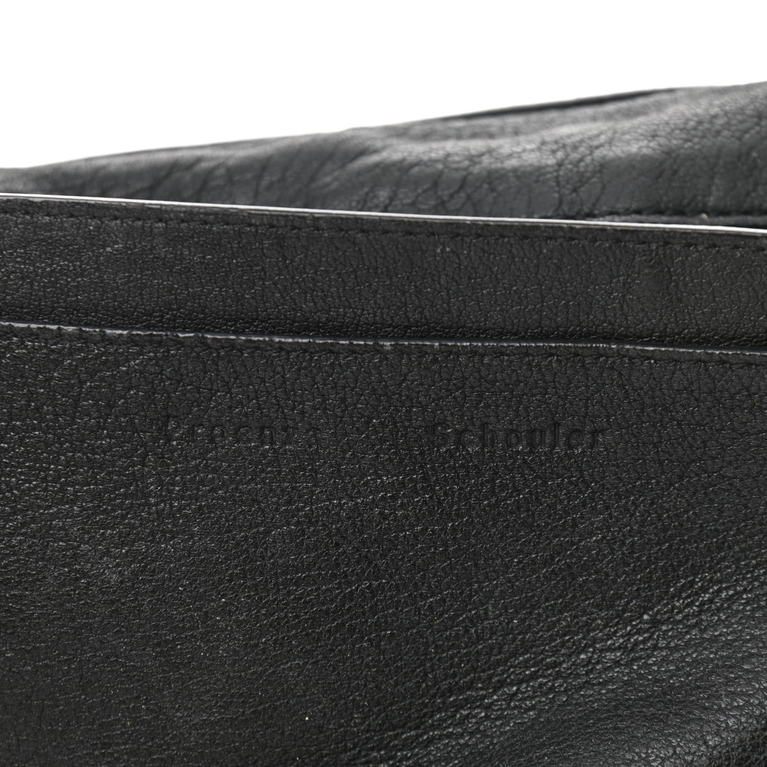 Proenza Schouler Calfskin Lizard Embossed Large Courier Bag Black 6 of 9