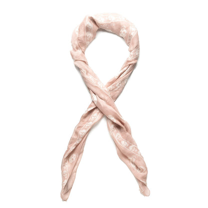 Alexander McQueen Silk Chiffon Skull Scarf Pink 1 of 6