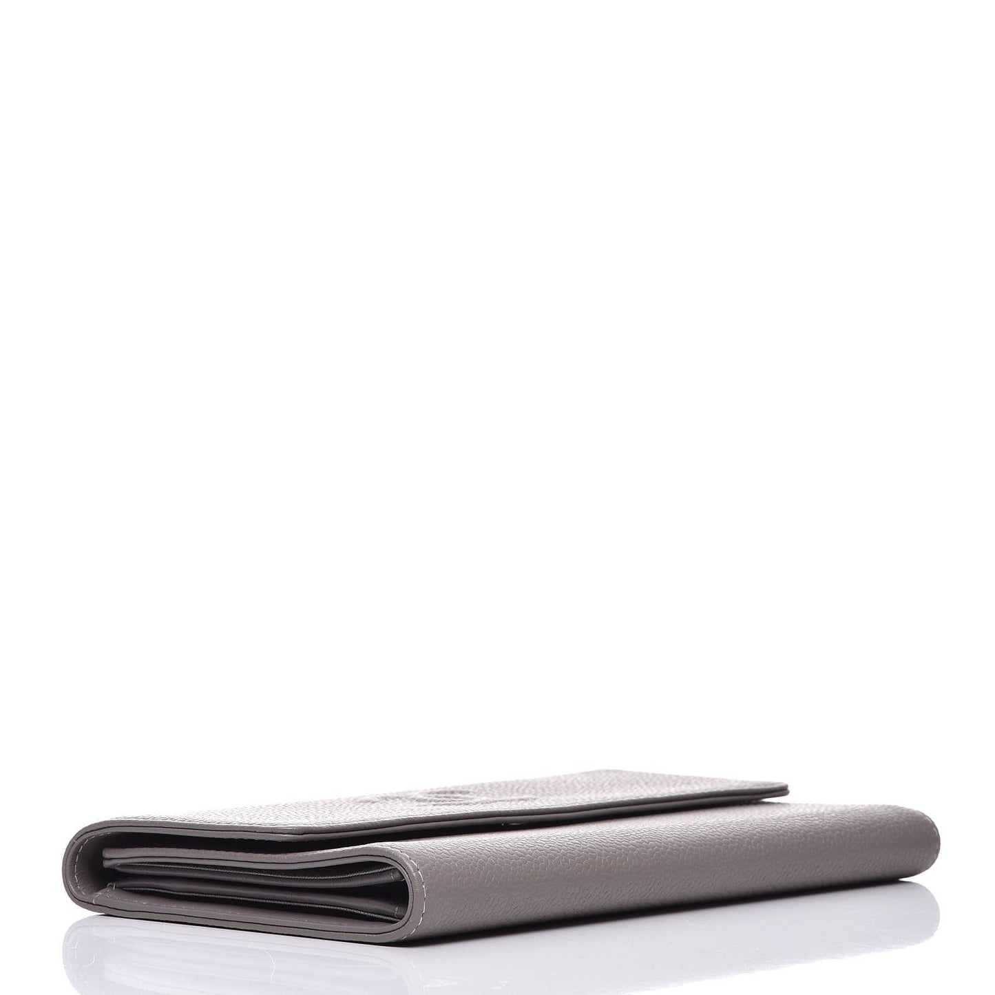 Caviar Timeless CC Large Flap Wallet Grey