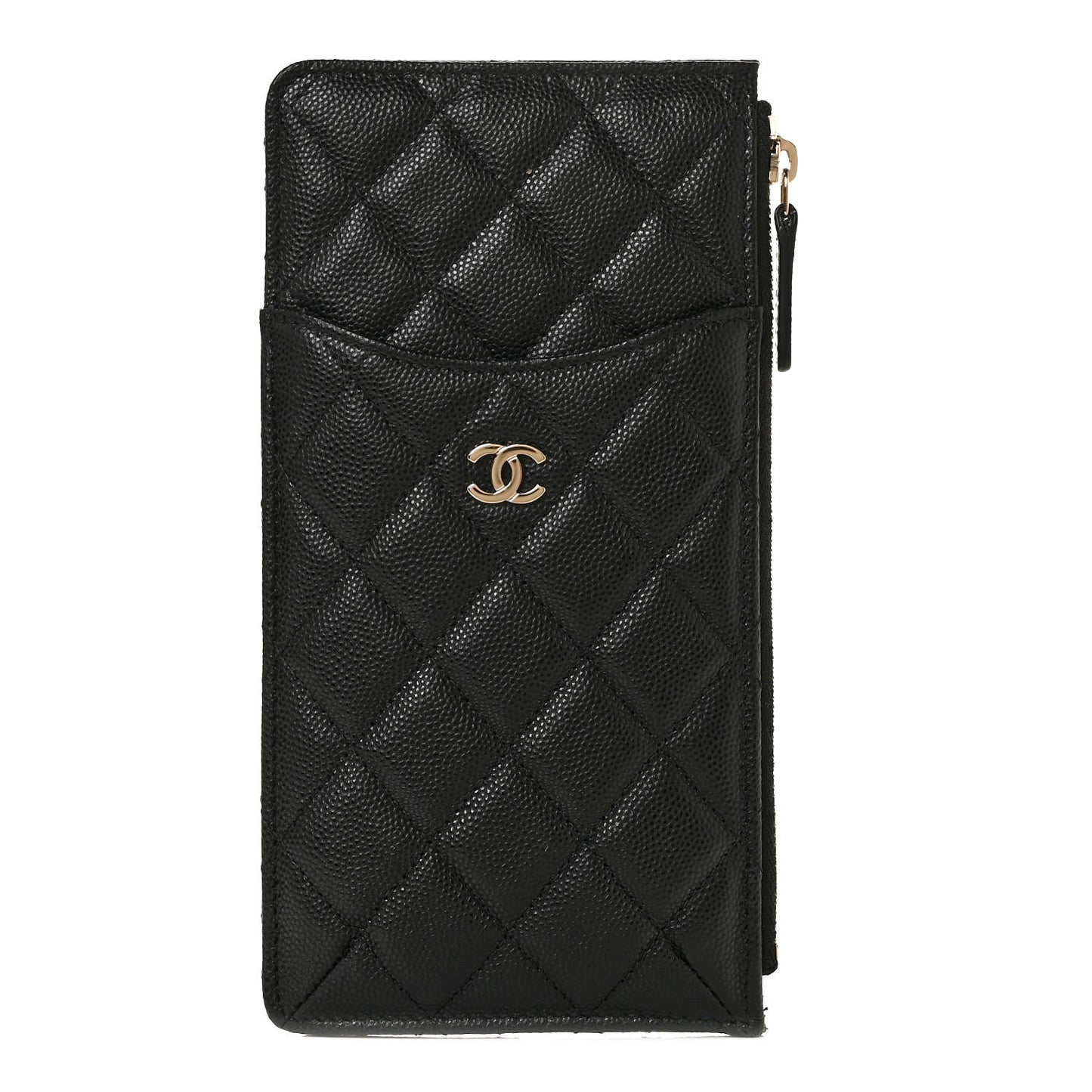 Caviar Quilted Classic iPhone Pouch Black