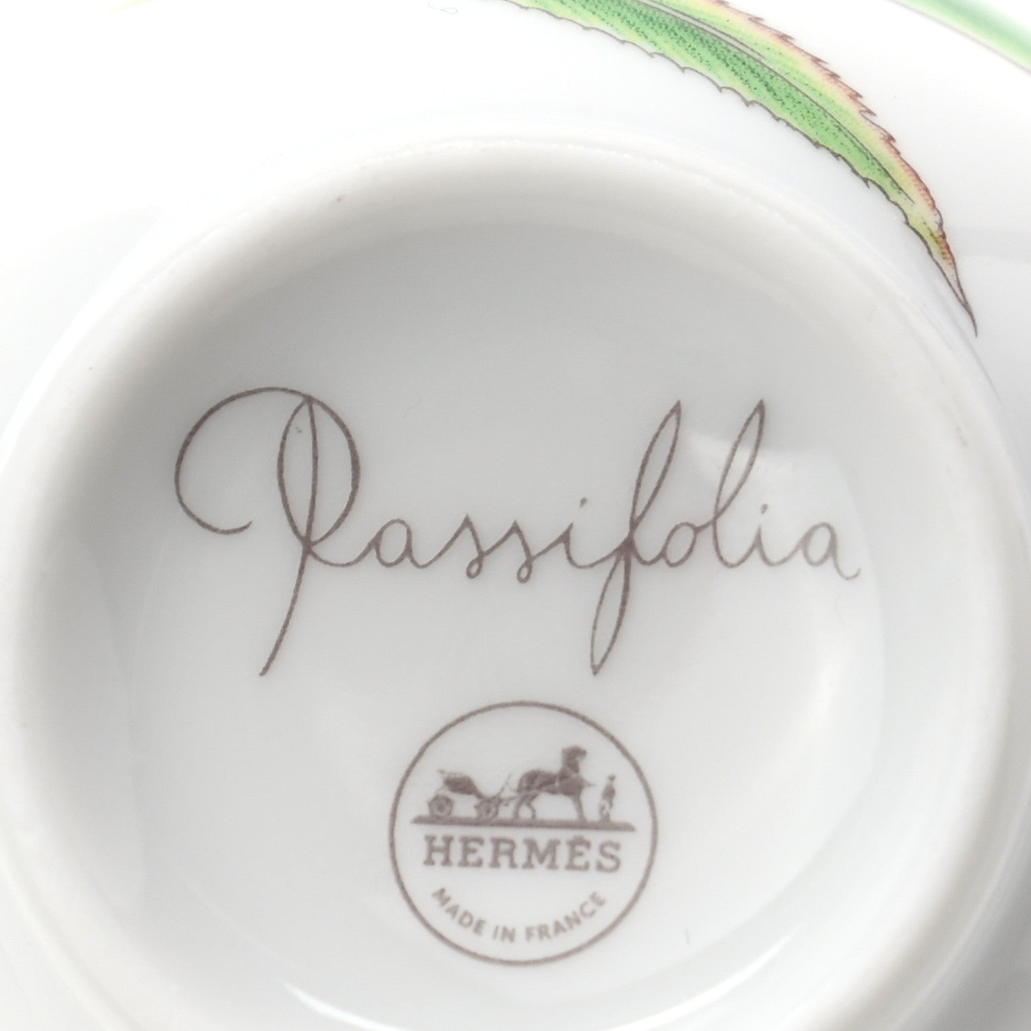 Hermes Porcelain Passifolia Coffee Cup And Saucer Set of 2 8 of 11
