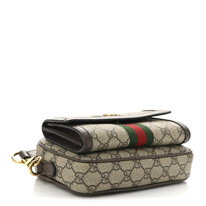 Gucci GG Supreme Monogram Web Mini Ophidia Bag Beige Ebony 4 of 11
