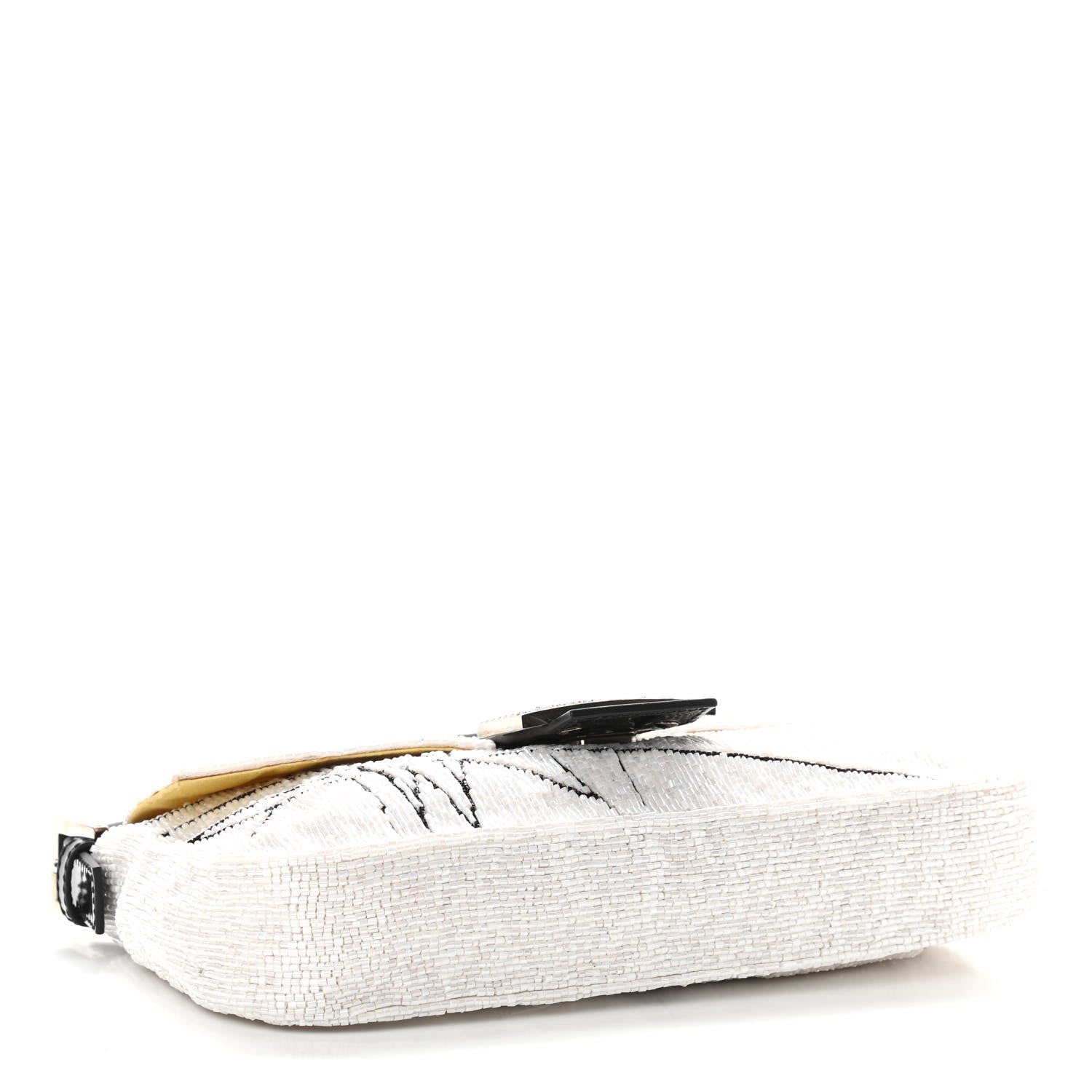 Fendi Beaded Baguette White Black 4 of 17