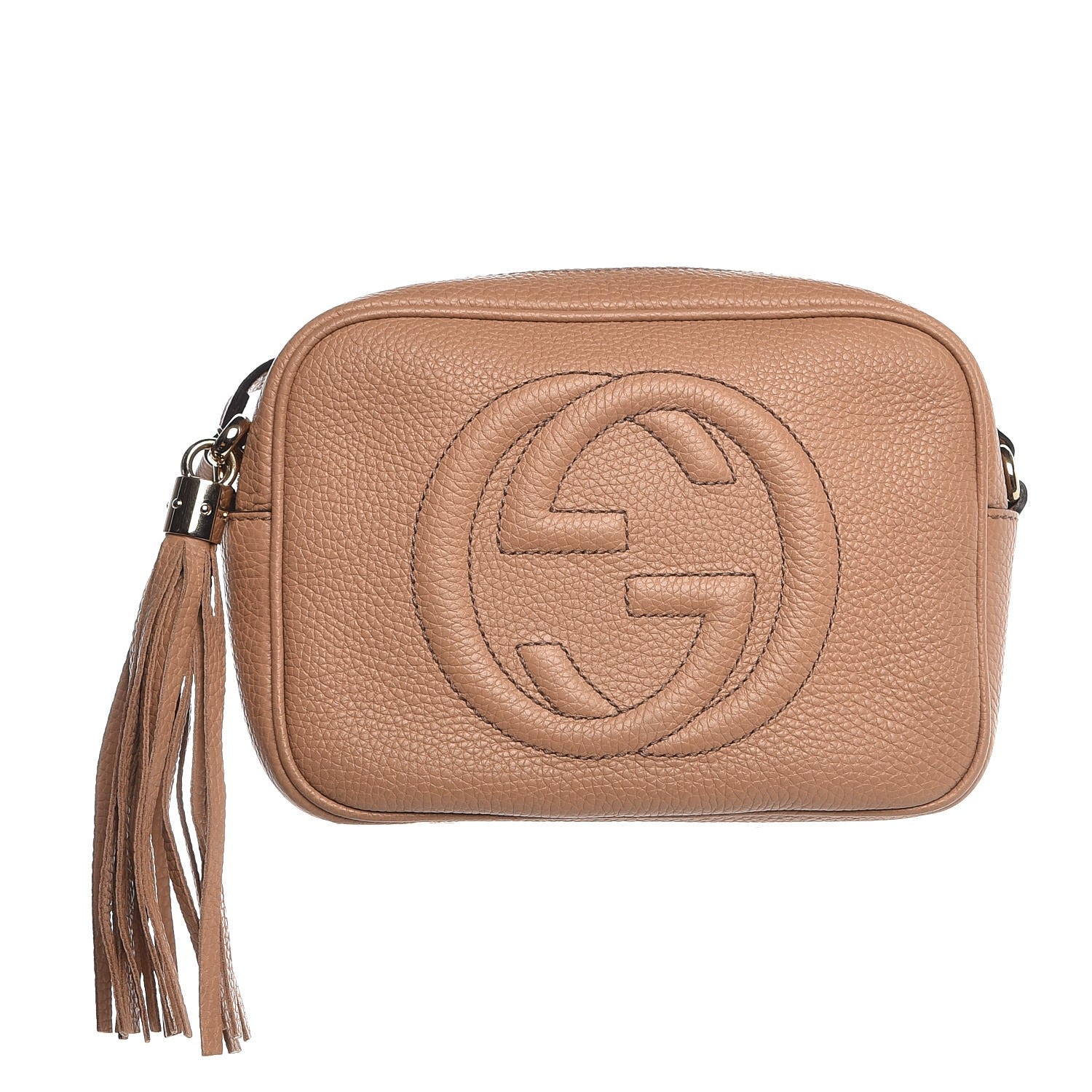 Gucci Pebbled Calfskin Small Soho Disco Bag Camelia 1 of 7