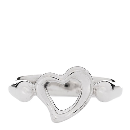 Tiffany Sterling Silver Elsa Peretti Open Heart Ring 47 4 1 of 7