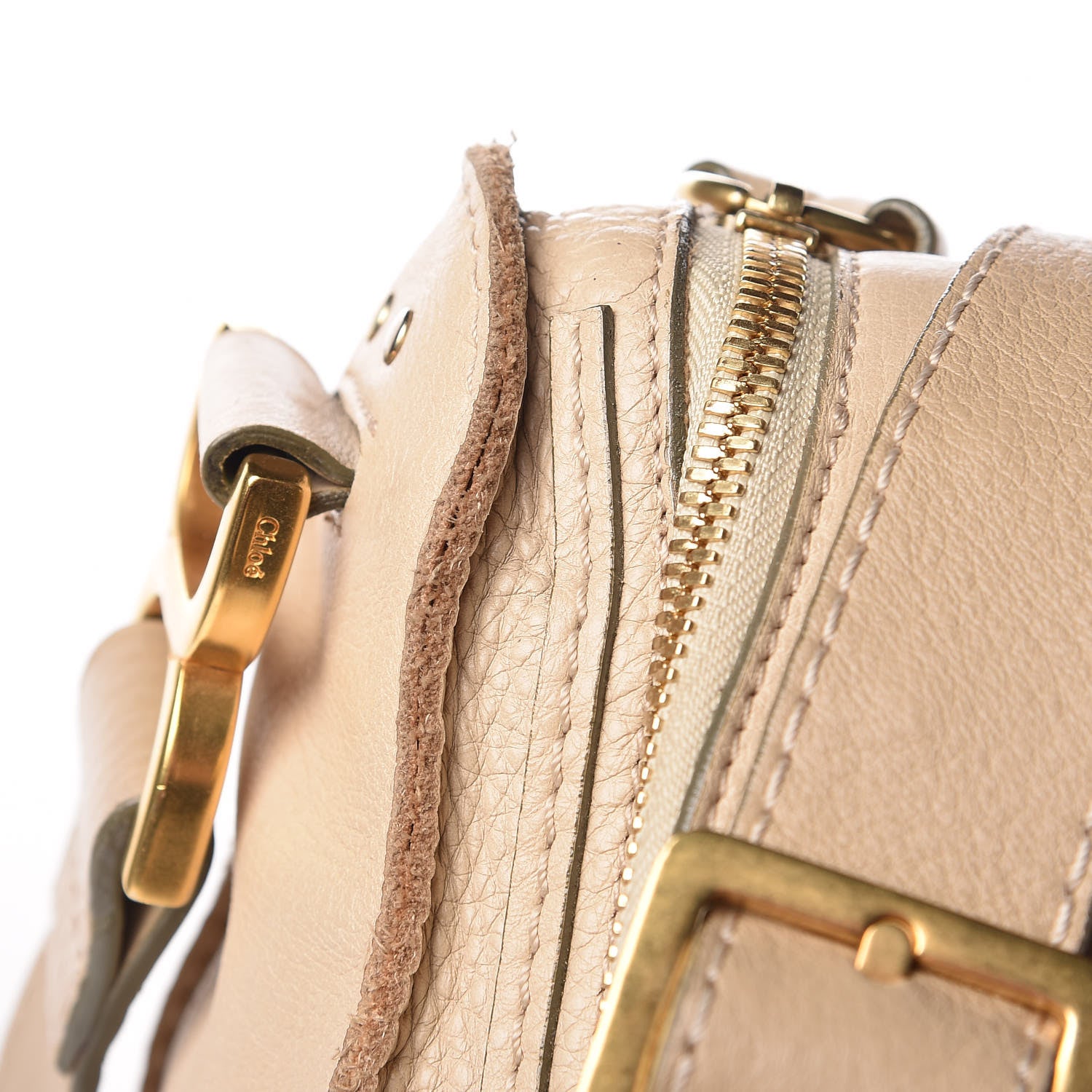 Chloe Calfskin Medium Marcie Round Zip Crossbody Bag Angora Beige 18 of 23
