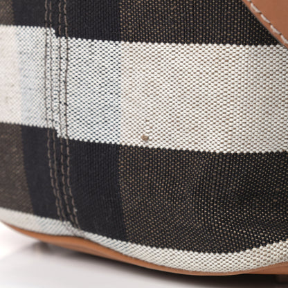 Burberry Canvas Mega Check Medium Ashby Hobo Saddle Brown 11 of 12
