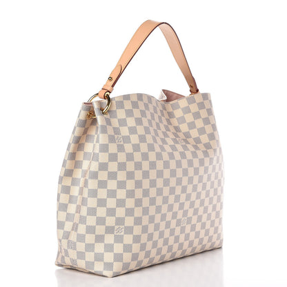 Louis Vuitton Damier Azur Graceful MM Rose Ballerine 3 of 7