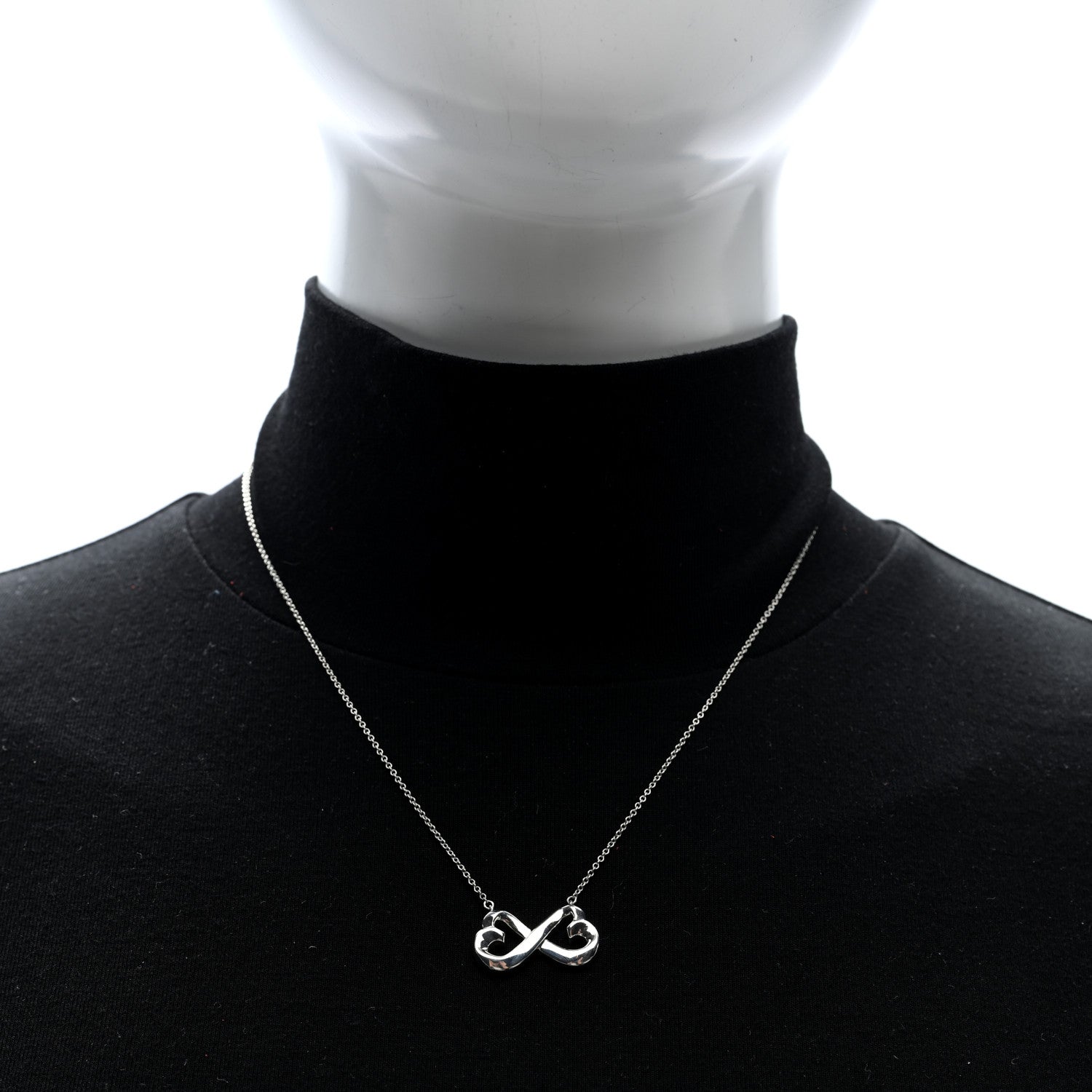 Tiffany Sterling Silver Paloma Picasso Double Loving Heart Pendant Necklace 2 of 4