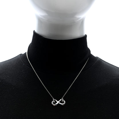 Tiffany Sterling Silver Paloma Picasso Double Loving Heart Pendant Necklace 2 of 4