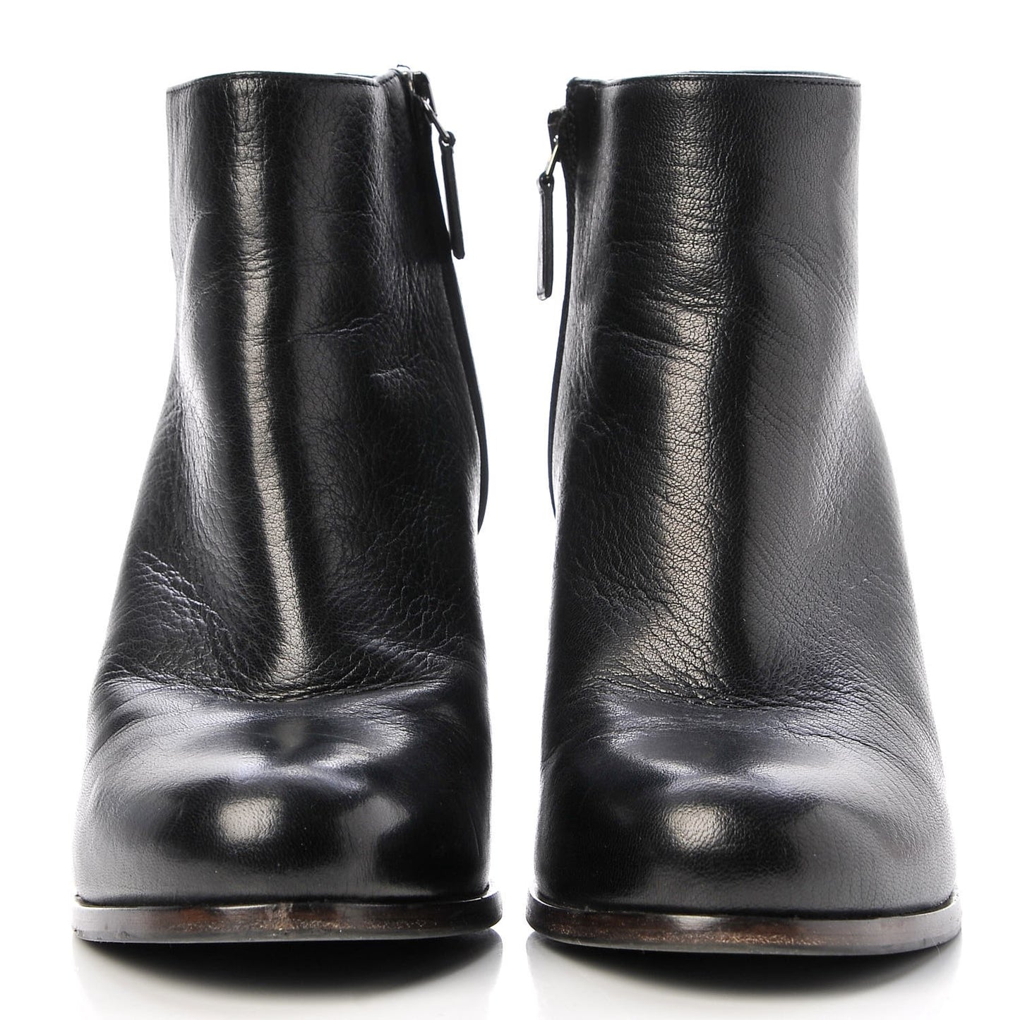 Calfskin Ankle Boots 37.5 Black